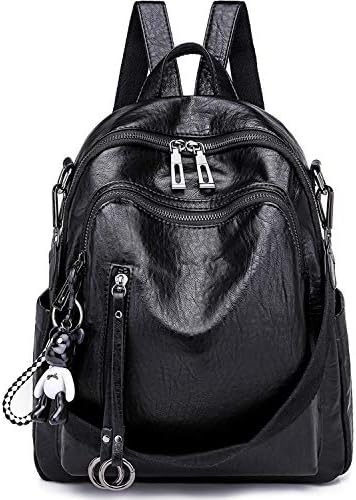 SYKT Backpack Purse for Women Fashion School PU Leather Purse and