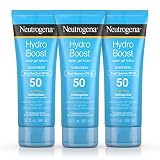 Neutrogena Hydro Boost Water Gel Non-Greasy Moisturizing Sunscreen Lotion with Broad Spectrum SPF 50, Water-Resistant, 3 fl. oz (Pack of 3)