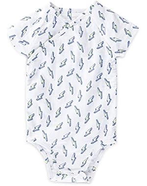 Baby Boy Short Sleeve Kimono Bodysuit