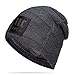 Stylish Unisex Baggy Beanie Slouchy Crease Knit Beanie Baggy Skull Cap Hat (Gray)