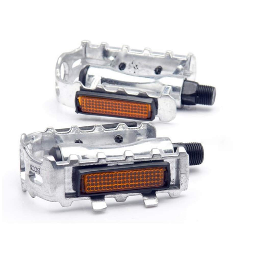 VOANZO Mountain Bike Pedals 1 Pair Aluminum Alloy Folding Bike Bicycle Pedals Outdoor Cycling Accessory (Silver)
