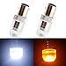 Everbrightt 2-Pack 1157 Super Bright Amber / White Switchback 4SMD Cree Bulb LED Turn Signal Lights Brake Light Lamp