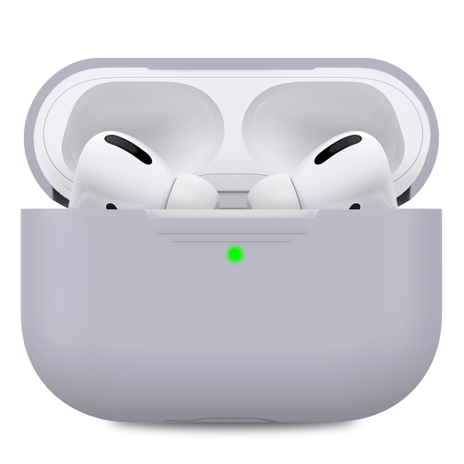 AHASTYLE AirPods Pro Case Protective Cover [Front LED Visible] Compatible with Apple AirPods Pro 2019 (Without Carabiner, Light Gray) — image 1