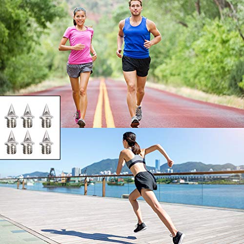 ECOWIN 110pcs 1/4 Inch Track Spikes Pyramid Shoes Spike Replacements Stainless Steel for Track and Cross Country Spikes with Spike Wrench, Replacement Spikes for Sprint Sports Short Running Shoes - Thumbnail 5