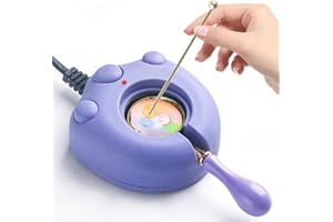 YOLAKIS Electric Wax Seal Warmer, Purple Electrice Sealing Stamp Warmer Melter for Melting Wax Seal Beads Sticks with Spoon, Stirring to Do DIY Craft (Purple)