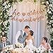 He Asked She Said Yes Banner Bachelorette Garland Rose Gold Glitter Bridal Shower Engagement Valentine's Day Party Decorations (Rose Gold)