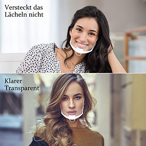 Innoo Tech - Visera protectora de plástico transparente universal para proteger la cara contra líquidos, protector facial para boca y nariz