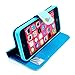 Tradekmk PU Leather Magnet Flip Wallet Stand Case with Card Slots, Stylus, Screen Protector and Cleaning Cloth for iPhone 5C - Pixar UP