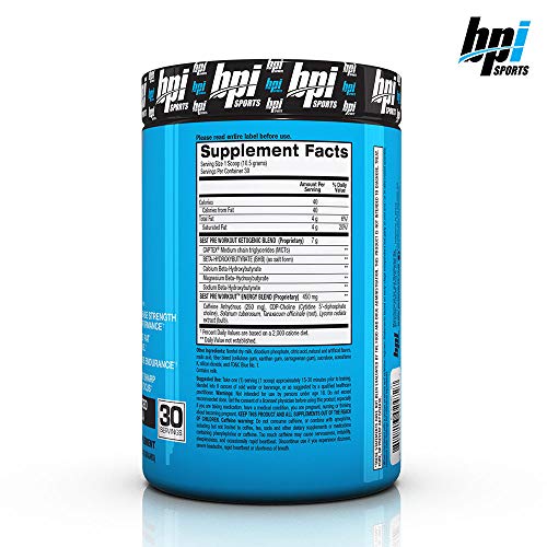 BPI Sports Ketogenic PreWorkout Supplement Best PreWorkout Carb