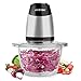 Electric Food Chopper, BESTEK 300W Mini Food Processor, 5-Cup Glass Bowl Grinder for Meat, Vegetables, Fruit and Nuts with High/Low Speed Choice