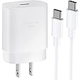 For Samsung Charger Fast Charging Cord 6FT Type C Charger Samsung Fast Charger 25W USB C Wall Charger for Samsung Galaxy S21 S22 S23 S24 S25Plus/Ultra/FE,A15/A16/A55/C55,Z Fold,Z Flip,Galaxy Tab S9/S8
