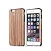 TabPow iPhone 6 Case, Phone 6s Case, [Shockproof][Drop Protection][Heavy Duty] Dual Layer Slim Hybrid PU Wood Case Cover for iPhone 6 / iPhone 6S (4.7 Inch) (Rosewood)