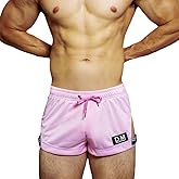 D.M Men's Athletic Booty Short Shorts Running Gym Workout Training Bottom