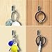 PAINISTIC Topspeeder 24 Pieces Coat Hooks Wall Mounted Single Coat Hanger and 50 Pieces Screws for Cloakroom, Clothes, Hat, Scarf, Bags, Keys, Shoes, Coffee Cup Holder, Homemade Wardrobe（Silver）