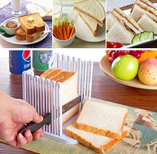 Bread slicer, bread/bake/bread slicer cutter, compact foldable bread sandwich toast bread slicer