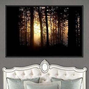 signwin Framed Canvas Wall Art Rustic Woods Brown...