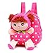 Swesy Kids Toddler Baby Girls Backpack Plush Toy Backpack Snack Bag Travel Bag 1-3 Years Rose Red