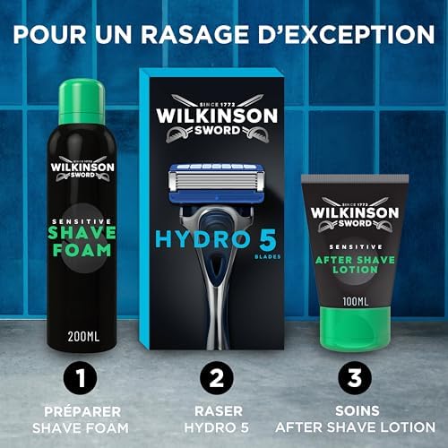 Hydro 5 manche de rasoir pour homme, 9 recharges de lames