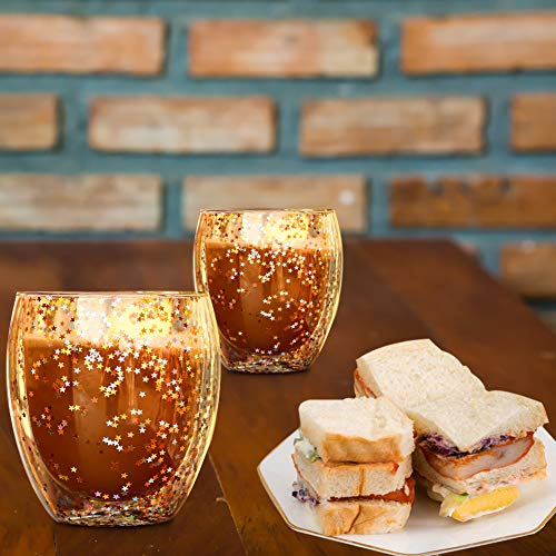 iClosam doppelwandige Gläser,Kaffeegläser Wassergläser Teegläser Weihnachtstassen Doppelwandiger Glasbecher… – Bild 6