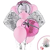 Paris Eiffel Tower Damask Party Supplies - Balloon Bouquet