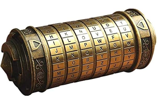 M-Aimee Da Vinci Code Mini Cryptex Lock Anniversary Valentine's Day Romantic Birthday Gifts for Her (Bronze)