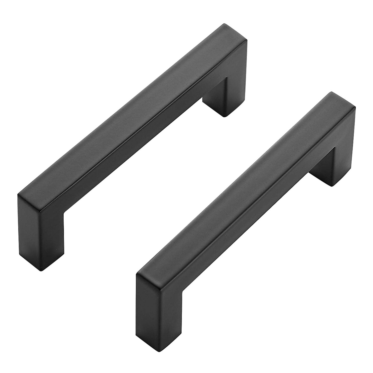 Photo 1 of Ravinte 5 Pack Black Cabinet Pulls 3-3/4 Inch Square Cabinet Handles Matte Black Kitchen Hardware for Cabinet Drawer Pulls Come with Screwdriver