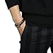 JOERICA Stainless Steel Magnetic Clasp Leather Bracelets for Men Cuff Bracelet 7.5-8.5inches (I:2PCS,8.5'',Black)