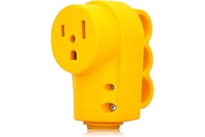 Veepeak NEMA 6-50R Receptacle Female Plug Replacement, 50 Amp 250 Volt, 3-Wire Grounded Heavy Duty Power Cord Outlet with Handle for Welder, Compressor, Ranges, Generator, ETL Listed
