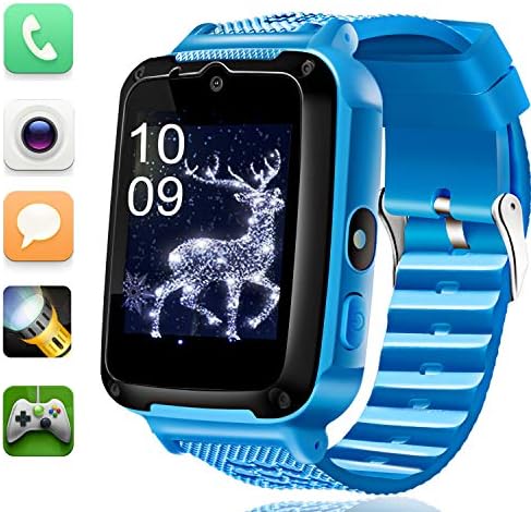 Kids Smart Watch Phone for 3-14 Year Boys Girls 1.54'' Touch Screen Game Smartwatch with 2 Way Call SOS Camera Anti-Lost Outdoor Smart Cell Phone Wrist Watch Birthday Holiday Electronic Learning Toys