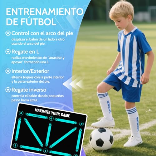 Soccer Training Mat with Video Training Didactic Mat Football Professional Training Mat - Step Training Mat, Corner Field Blanket and Soccer Mat