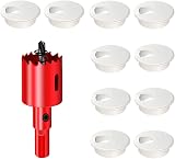 DuDuZui Desk Grommet 35mm 10PCS with Hole Saw White 44mm Ø 13mm H view 1