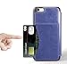 Taken iPhone 6/6S Plus Leather Wallet Case with Cards Slot and Metal Magnetic, Slim Fit and Heavy Duty, Plastic Flip Case/Cover with Rubber Edge, for Women, Men, Boys, Girls, 5.5 Inch (Blue)