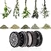 DCOU New Design Premium Aluminium Herb Tobacco Weed Grinder 2.2 Inches 4 Piece Metal Grinder with Pollen Catcher with Laser Flower Pattern Black