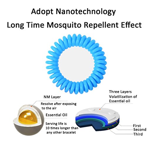 5 Mosquito+Bracelet+Natural+Non+Toxic+Protection