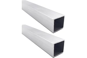Kwweeoo Aluminum Square Tubing 2Pcs 25mm x 25mm x 1000mm Long Wall Thickness 2mm, 2 Pack Aluminum Structural Square Tube 1 x 1 x 0.08 x 39.37" inch