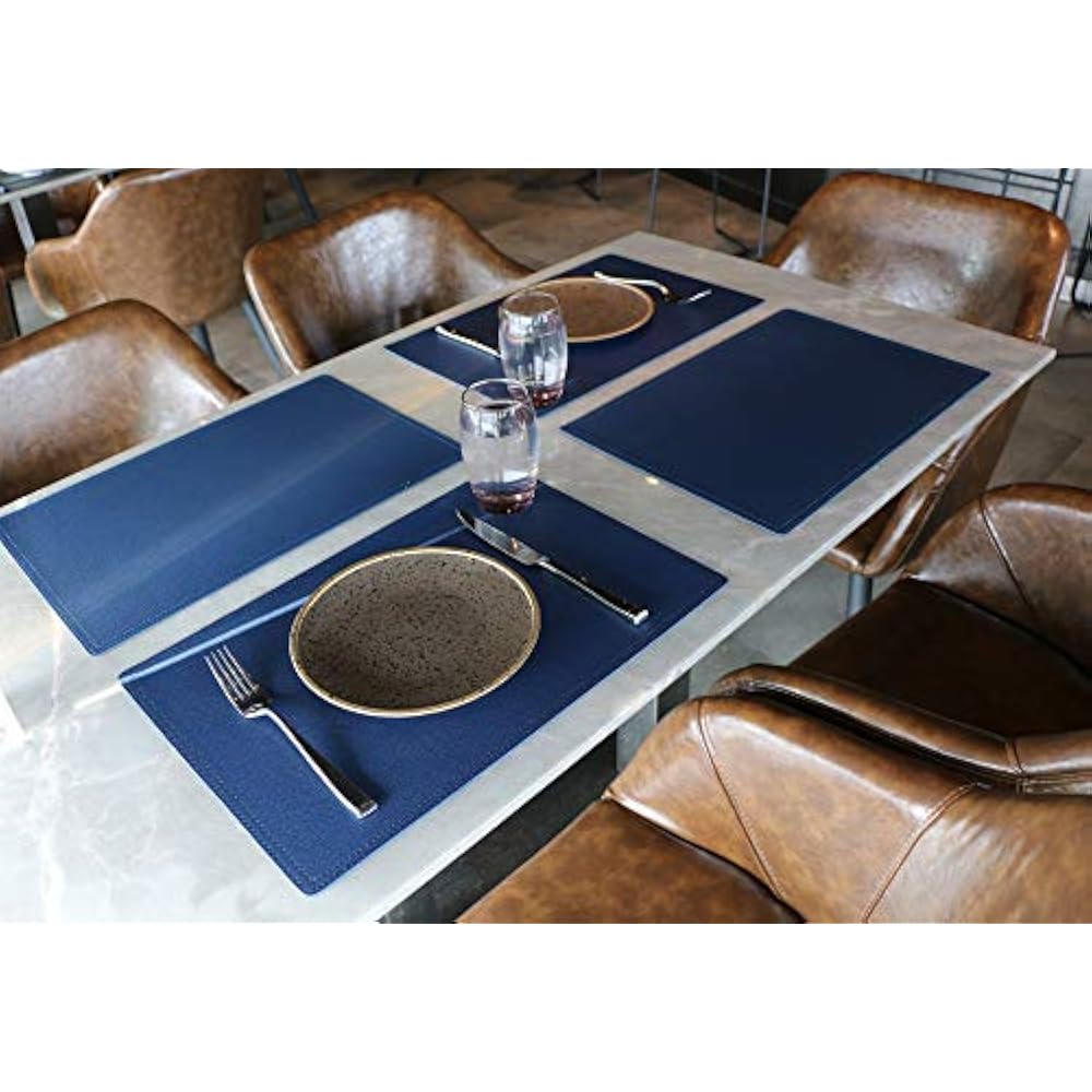Faux Place Mats Leather Placemats, PU Table Mats, Set Of 4, Waterproof