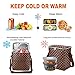 Lunch Bags For Women and Man,Insulated Lunch Box Cooler Bag with Adjustable Shoulder Strap, Water-resistant Thermal PU Soft leather Lunch Shoulder Bag for Work/Picnic/Beach/Hiking(Checked Pattern)