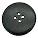 30 Pack Okallo Products Premium Large Black Wooden Buttons - 30 MM (1 3/16 inches) Diameter - 4 Hole Wood Button