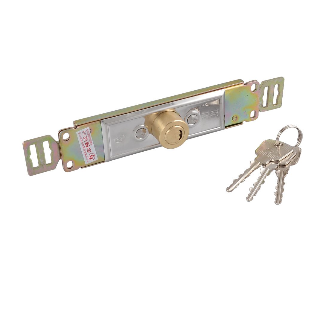 Sourcingmap Brass Tone Keyway Warehouse Garage Rolling Shutter Door Lock w 3 Keys