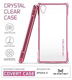 Ghostek Xperia X Case, Covert Series for Sony Xperia X Premium Impact Slim Hybrid Protective Armor Case Cover | Clear TPU | Warranty | Explosion-Proof Screen Protector | Ultra Fit (Rose Pink)