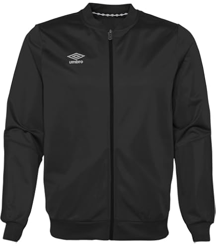 Umbro Men's Diamond Athletic Soccer Full Zip Track Jacket, Black