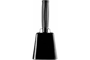 Steel Cowbell with Handle Cowbells, Cheering Bell and Loud Noise Makers Hand Bells for Sporting Events, Football Games,School