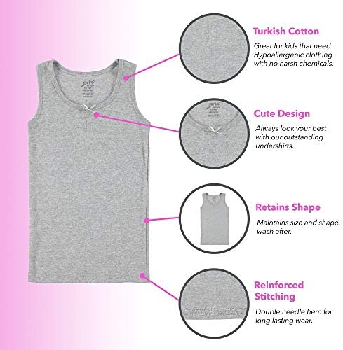 Brix Women's Cotton Tank Tops - Tagless 4-Pack with Stable, Sleeveless Tees