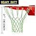 Luminous Basketball Net Replacement, Heavy Duty and Anti Whip Night Light Basketball Goal Net Glow in The Dark, 12 Loops Fits Standard Size Indoor or Outdoor Hoop Rims, Nylon and Green