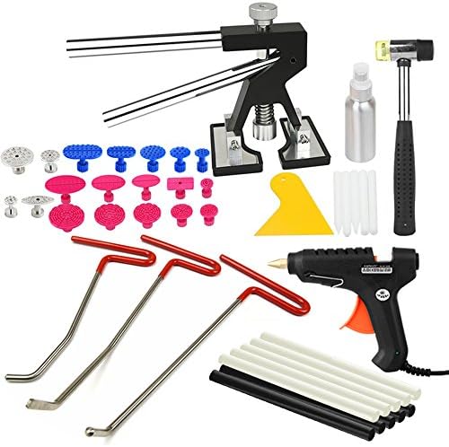 PDR Rod PDR Tools Paintless Dent Repair Tools Dent Removal Kit Mini Dent Lifter Glue Puller Tabs PDR Hot Melt Glue Gun PDR Glue Sticks Car Hail Damage And Door Dings Repair