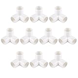 Sutwivz 10Pack 3 Way PVC Fittings Elbow 3/4