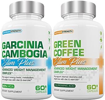 Slim Plus Garcinia Cambogia and Green Coffee - Slimplus Garcinia and Green Coffee Weight Loss Combo