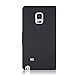 Goospery Canvas Wallet for Samsung Galaxy Note Edge Case (2014) Denim Stand Flip Cover (Black) NT4E-CAN-BLK