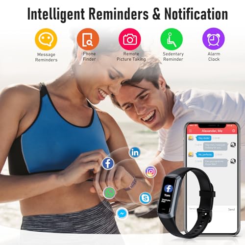 Fitness Tracker with 24/7 Heart Rate, Blood Oxygen Blood Pressure Sleep Monitor, Activity Trackers IP68 Waterproof,Pedometer Step Calorie Counter Health Smart Watch for Women Men