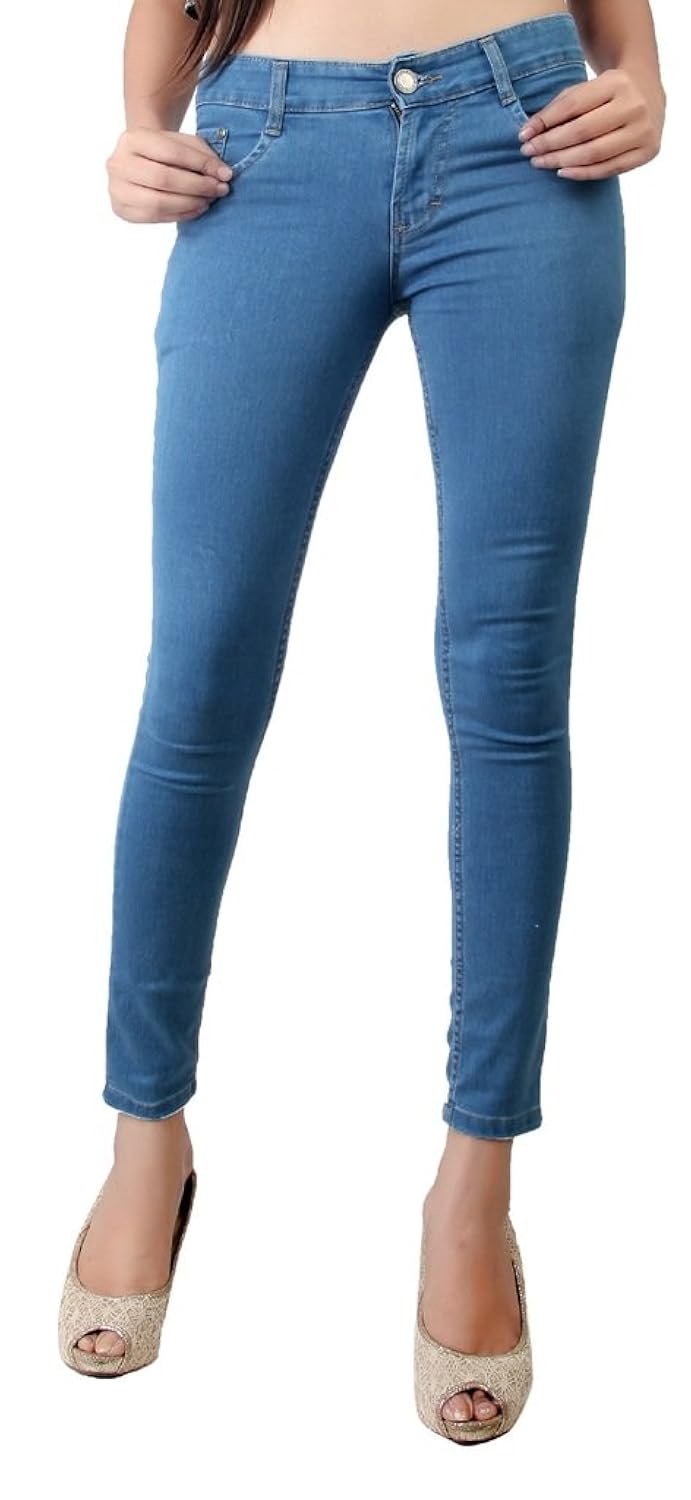 obeo's ankle fit stretchable silky denim for women